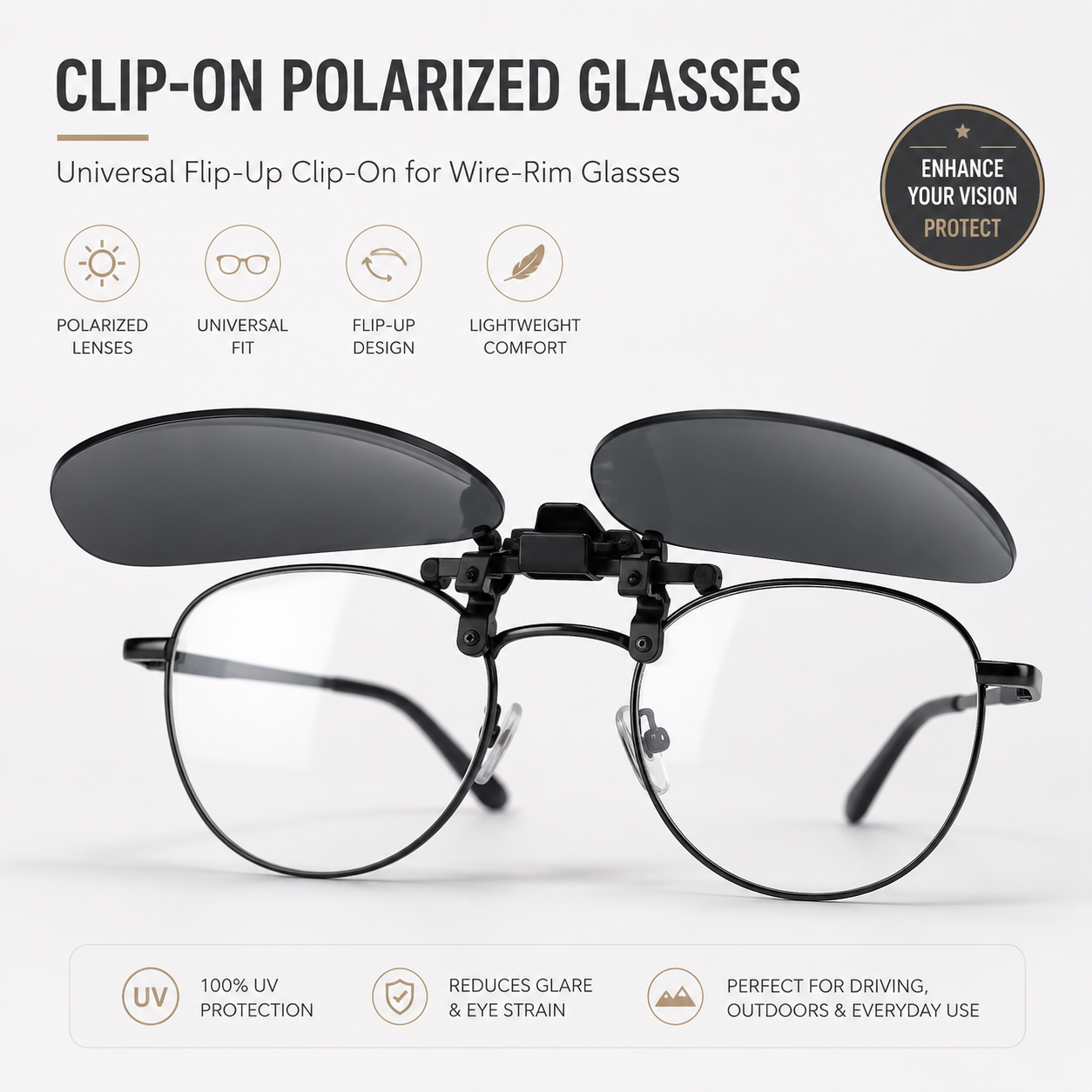 Clip-On Polarized Glasses