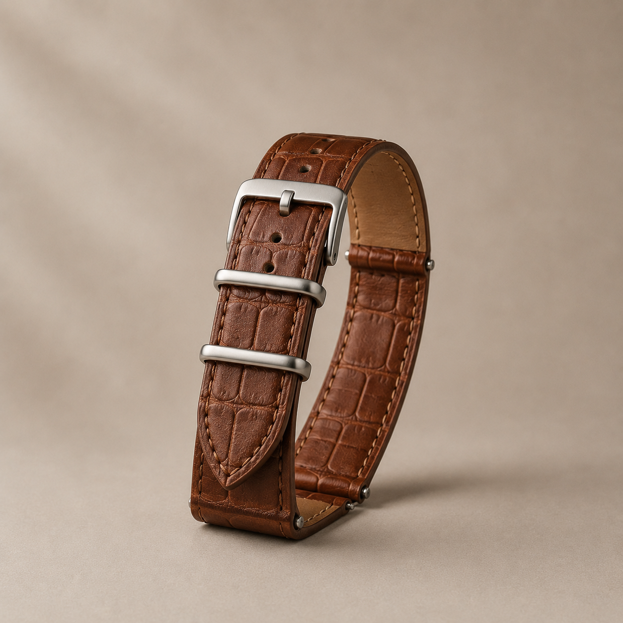 Leather Watch Band 22mm