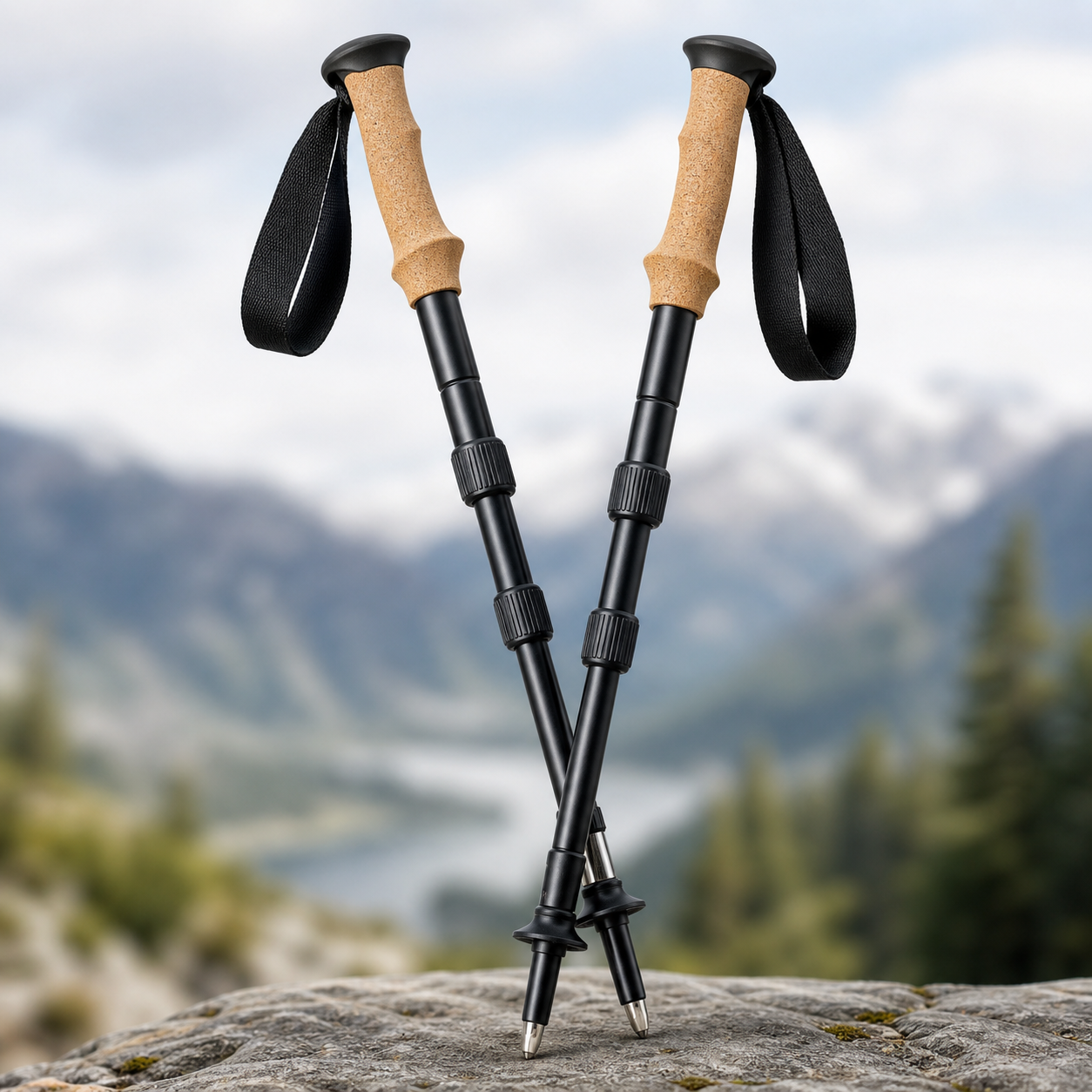 Collapsible Hiking Poles Pair